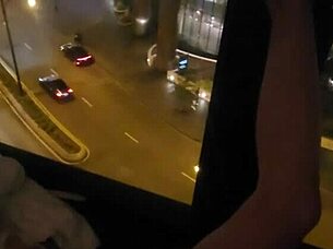 Petite Teen Masturbates Publicly At Hotel Window