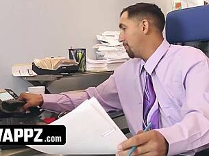 Horny Stepdads Swap Teen Stepdaughters in Office