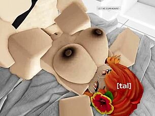 Cute Roblox Girl's Big Tits Bounce During Intense Pussy Destruction
