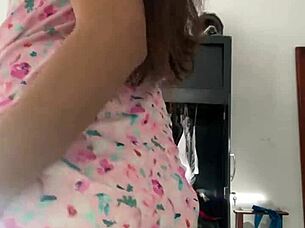 look at this innocent girl in pajamas