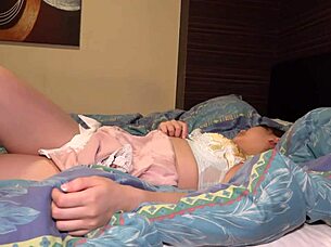 i love this petite 18+ japanese girl getting homemade sex in bed with her natural tits