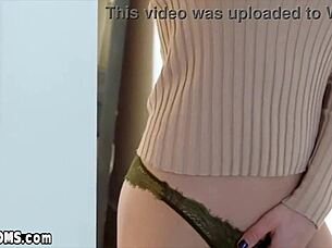 long legged stepmother embraces taboo blowjob and handjob.