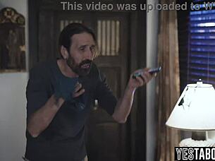 Naughty Latina stepdaughter meets and fucks her big dick mature stepdad