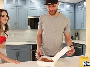 I Jizzed On Her Donut - Skinny 19 Year Old Daisy Fox