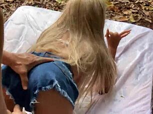 Blonde Uses Sex Toy Anal