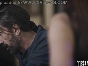 Naughty Latina stepdaughter meets and fucks her big dick mature stepdad