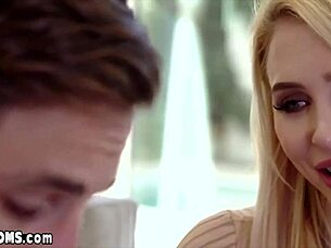 long legged stepmother embraces taboo blowjob and handjob.