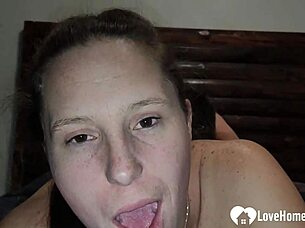 hot brunette co-worker gives blowjob then takes assfucking in pov homemade