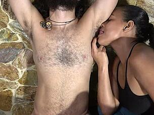 made for hairy bodies lovers 😍 playing with his chest and armpits, scratching back