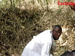 Doctor Softkind bangs ebony bbw outdoors.