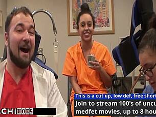 Freshman gets hitachi orgasm from nurse Mia Sanchez 😏