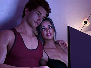 Stepson Enjoys His Baddie Stepmom And Stepsister In Lingerie And Stockings With Big Tits