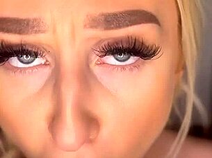 Horny Fat Blonde Slut Sucks Banana Like a Big Cock!