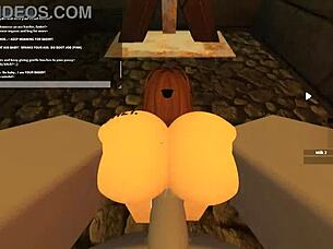 rough roblox porn with ass shaking and deepthroat
