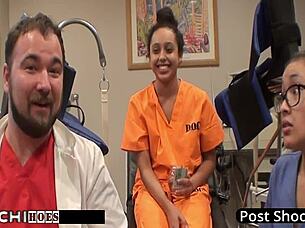 Freshman gets hitachi orgasm from nurse Mia Sanchez 😏