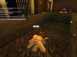 rough roblox porn with ass shaking and deepthroat