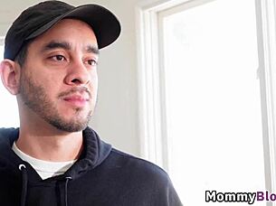 stunning brunette milf texas patti rewards plumber rob banks with wet blowjob