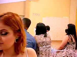 wife shows off pussy at friend's wedding?