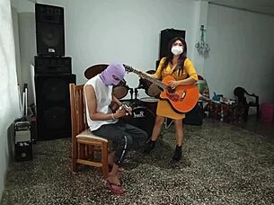 sexy music teacher turns on bisexual student with big ass