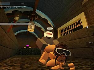 rough roblox porn with ass shaking and deepthroat