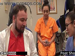 Freshman gets hitachi orgasm from nurse Mia Sanchez 😏