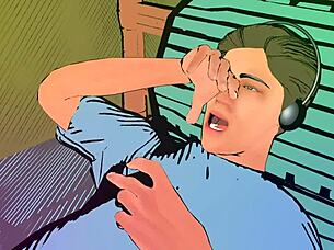 Why is step-son watching step-mother masturbate in the bathroom?