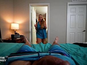 Did you see the stepmom in bikini on vacation? She got horny and helped me cum with deepthroat and ass play.