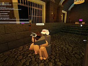 rough roblox porn with ass shaking and deepthroat