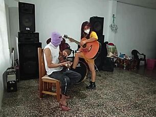 sexy music teacher turns on bisexual student with big ass