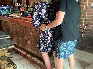 Hot milf upskirt fuck with boss and orgasm