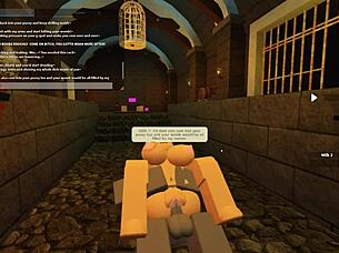 rough roblox porn with ass shaking and deepthroat