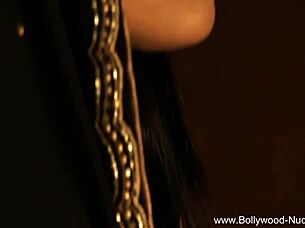 indian goddess slowly reveals her body in a teasing striptease
