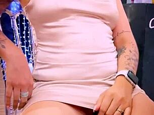 wife shows off pussy at friend's wedding?