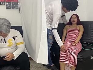 Doctor Examines Young Girl Beside Stepfather in Chapter Two