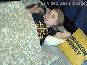 i agree to share bed with stepfather and he fucks my ass under covers