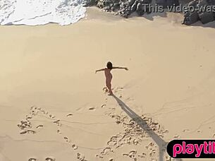 Big Boobs Curvy Beauty Strips Naked Outdoors