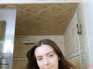 i's saw fierce brunett take a'shower, looking flawless