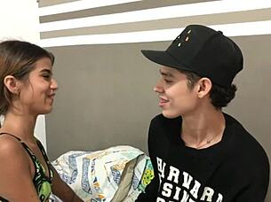 hot kisses and tit licks turn into a full story for the skinny tanned girl with short hair and tattoos