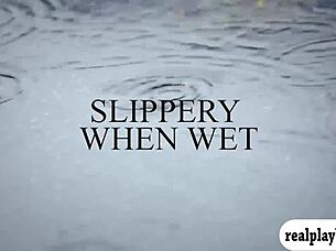 i watched these two pretty babes fuckin' that blue dildo so hard, it was amazin'