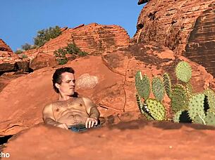 Woman Performs Anal Masturbation Outdoors