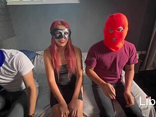 A cuckold boyfriend shares his girlfriend for a homemade porn shoot