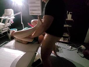 stranger girl in hot costume gets fucked during massage