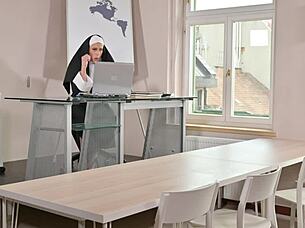 naughty nun brittany bardot gets double penetrated and spanked by fathers