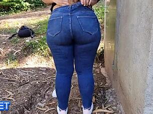 Intense Forest Sex With Plump Latina And Her Enormous Curvy Ass