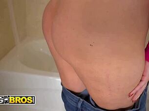 bangbros - casca akashova asks her son's college friend to wash her tits and he helps eagerly