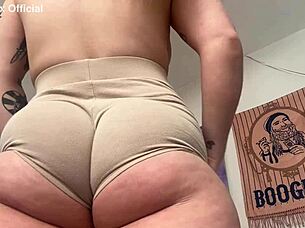 Thick Blonde Teases With Her Fat Ass Boldly