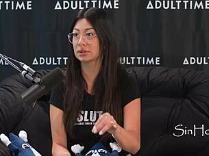 pornstar answers weird questions while testing vibrator settings