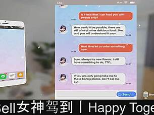 Happy couple plays dating game together