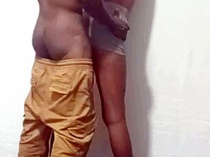 i fuck my friend's slutty little sister hard in standing doggy position