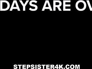 Petite stepsister wants big cock after being seen naked